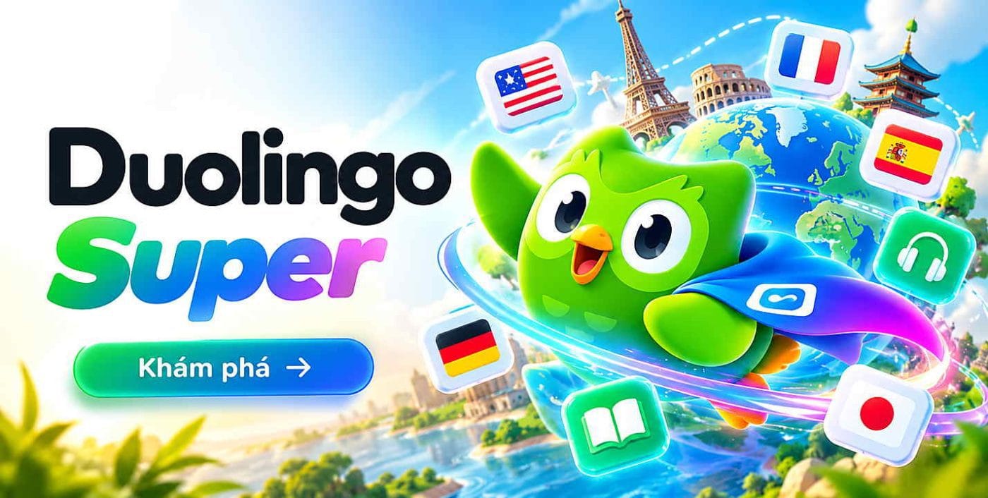Mua tài khoản Duolingo Super