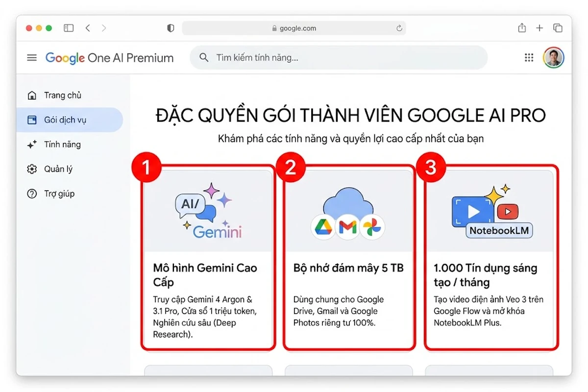 Mua Google AI Pro giá tốt