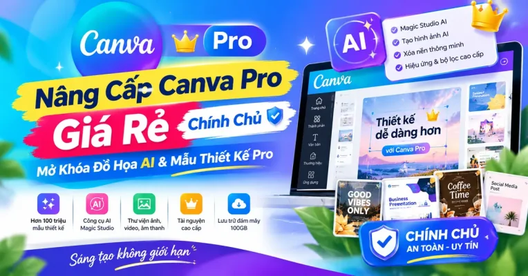 Nâng cấp Canva Pro giá rẻ